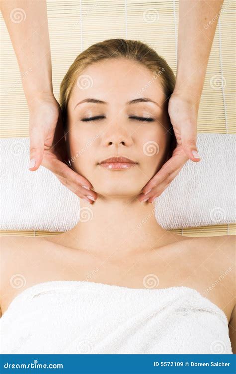 Woman Getting A Massage Stock Image Image Of Massaging 5572109