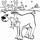 Renne Poetizzando Babbo Reindeer sketch template