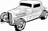 Rod Hot 1932 Clipart Car Vector Ford Street Drawings Coupe Clip Coloring Deuce Cartoon Cars Clipground Clipartmag Blackline Quality High sketch template