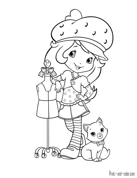 strawberry shortcake coloring pages  version