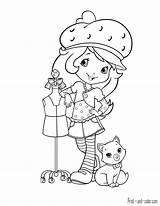 Strawberry Shortcake Color Print Coloring Pages Girls sketch template