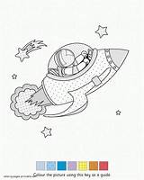 Coloring Space Pages Rocket Pattern Printable Boys sketch template