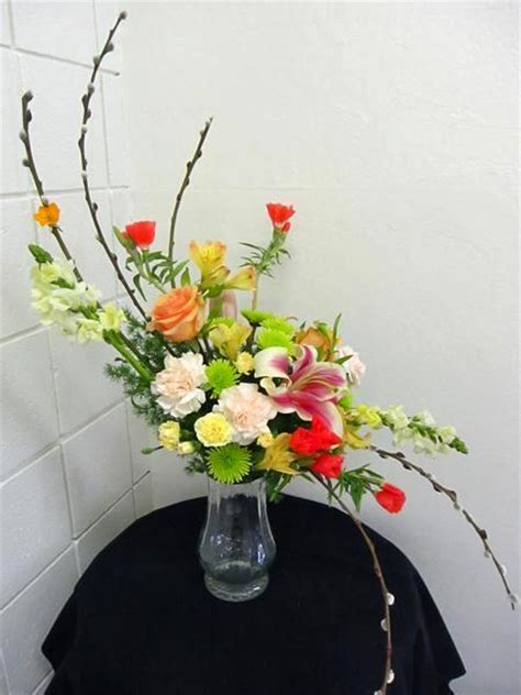 shaped arrangement california flower art academy