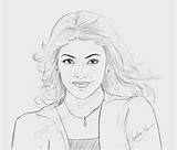 Actress Beautiful Kajal Drawing Indian Girls Aggarwal Sketech Tollywood Draw Her Pages Sudha Coloring Queen Makes Eyes Pretty India sketch template