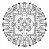 Coloring Pages Geometric Sacred Geometry Aztec Cool Therapy Adults Printable Color Circle Fractal Mandala Book Vermont Coloring4free Para Complex Beaver sketch template