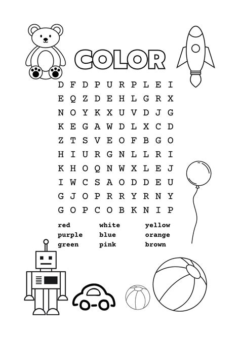 coloring word search kids word search printable coloring etsy uk