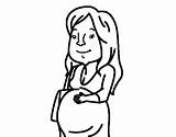 Pregnant Coloring Woman Pages Mom Coloringcrew Colorear Book Printable Getcolorings Getdrawings Color sketch template