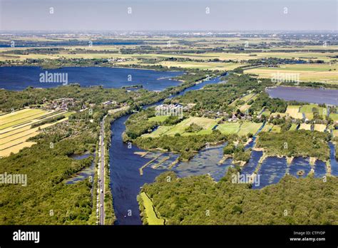 netherlands kortenhoef lake called loosdrecht aerial stock photo alamy