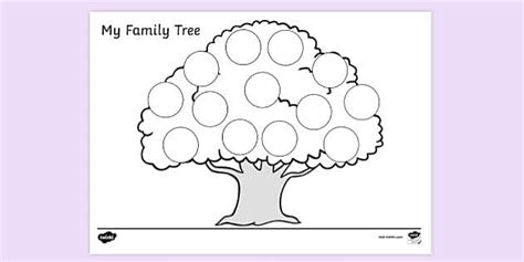family tree colouring page parents educational resources