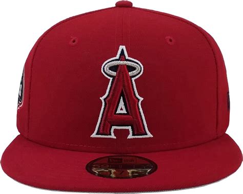 era fifty hat mlb anaheim angels  team superb red fitted cap