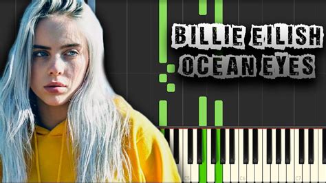 billie eilish ocean eyes piano tutorial synthesia  midi  scores youtube