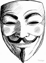 Vendetta Drawing Mask Getdrawings sketch template