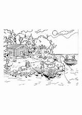 Lago Vacanze Urlaub Malvorlage Kleurplaat Vakantie Montagna Vacanza Vacaciones Estive Woods Ausmalbilder Ausmalbild Giochiecolori Campeggio Kleurplaten Edupics Schulbilder Stampare Große sketch template