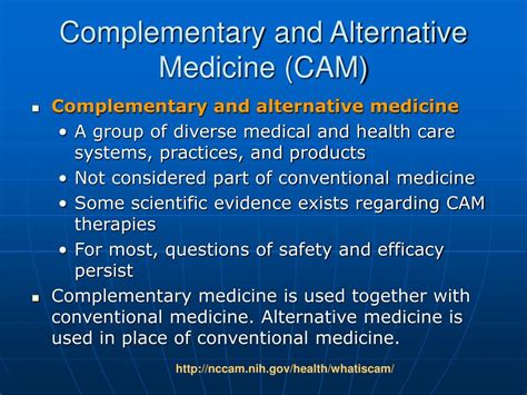 ppt complementary and alternative medicine cam