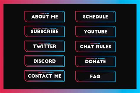 twitch panels   twitch panel templates  design hub  awesome twitch panels