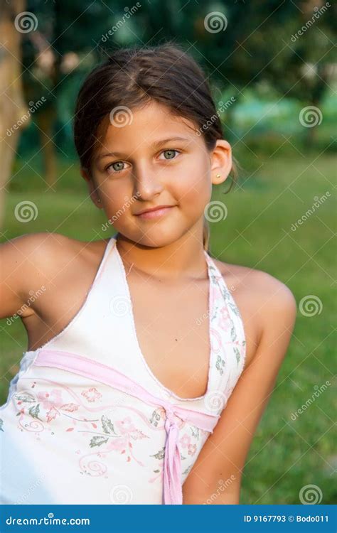 Outdoor Portrait Of A Young Girl Stock Image Image Of Beauty Face