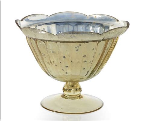 Carraway Gold Mercury Glass Compote Vase Rental Available In 2 Sizes