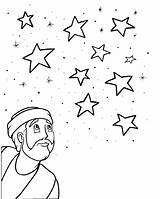 Abraham Bible Kids Coloring Preschool Star Pages Abram Father Sarah Crafts School Sunday Activities Craft Lessons Isaac Lot Children Sky sketch template