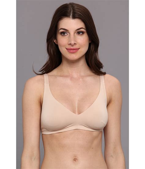 hanro cotton sensation full busted soft cup bra 1393 in natural lyst