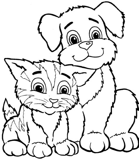 puppy  kitten coloring pages cute  worksheets