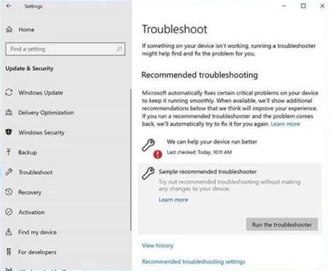Some Troubleshooter Improvements In Windows 10 19h1