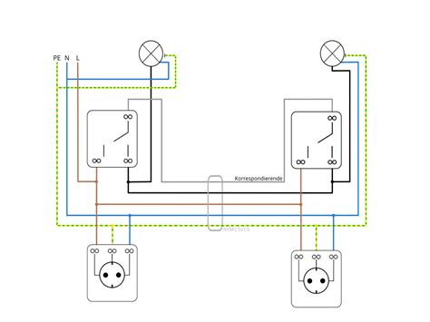 licht wechselschaltung  schalter wiring diagram