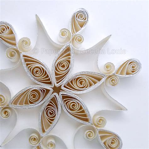 paper zen cecelia louie quilling snowflake pattern arctic