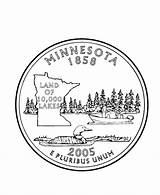 Minnesota State Quarter Coloring Pages Printables Usa Mn Color Coin Quarters States Go Printable Visit Flag sketch template
