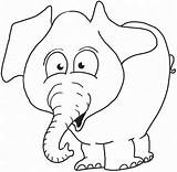 Elephant Coloring Pages Kids sketch template