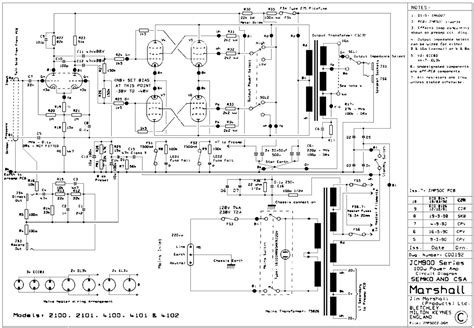 audio service manuals   marshall   power amp schematic