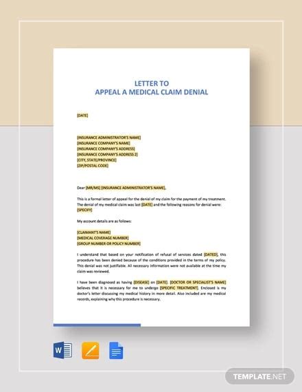 appeal letter templates