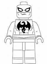Iron Fist Coloring Pages Lego Kids sketch template