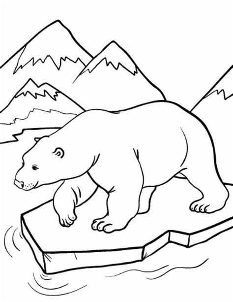 polar bear coloring page luxury   printable polar bear coloring