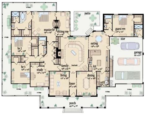 traditional style house plan  beds  baths  sqft plan   southern house plans