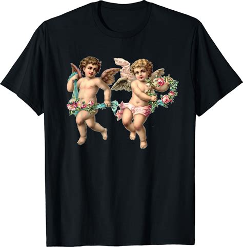 angelic vintage cherub design charming baby angels  shirt amazonde fashion
