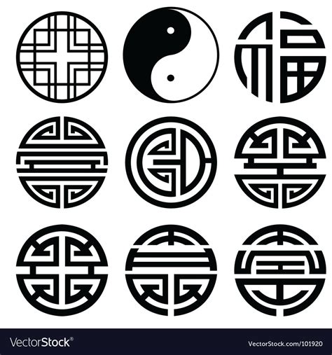 chinese logos royalty  vector image vectorstock