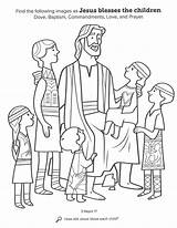 Jesus Children Coloring Lds Pages Stories sketch template
