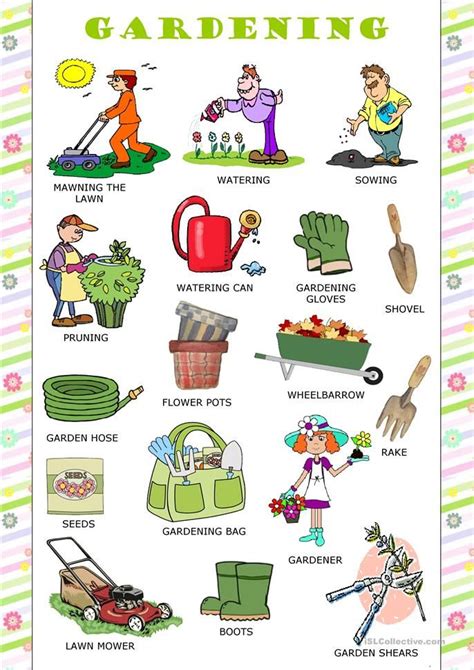 gardening english teaching materials picture dictionary english vocab