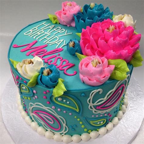 Birthday Cakes Floral And Birthdays On Pinterest