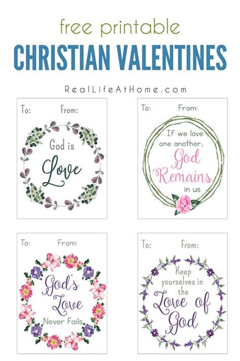 printable christian valentine cards  kids real life  home