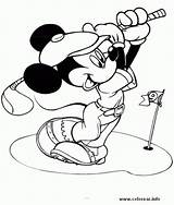 Coloring Mickey Mouse Golf Pages sketch template