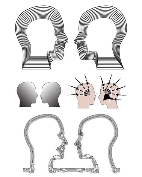 head shapes stock vector illustration  shapes abstract