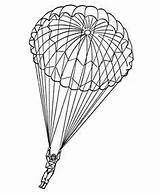 Coloring Parachute Getdrawings Paratrooper sketch template