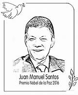 Nobel Juan Premios Santos sketch template