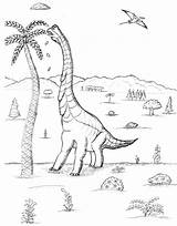 Brachiosaurus sketch template