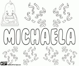 michaela feminine  coloring page printable game