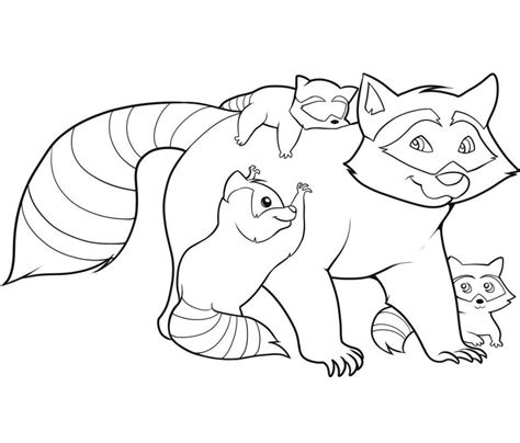 printable raccoon coloring pages  kids family coloring pages