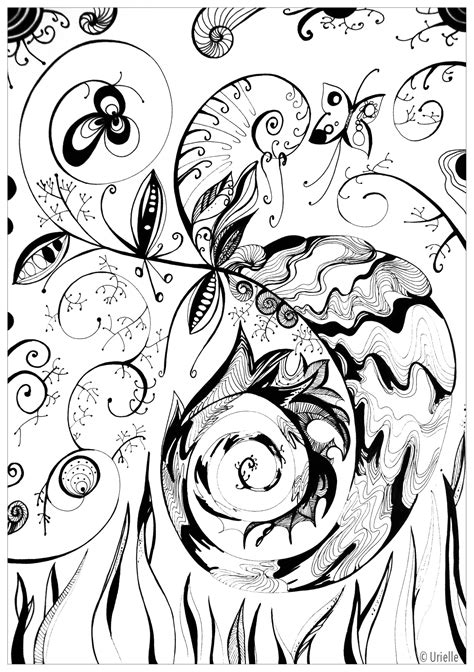 volutes anti stress adult coloring pages