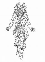 Broly Coloring Pages Super Saiyan Drawing Colouring Vs Gohan Deviantart Getdrawings Print Sonic Search sketch template
