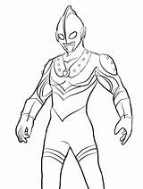 Ultraman Lukisan Mewarnai sketch template